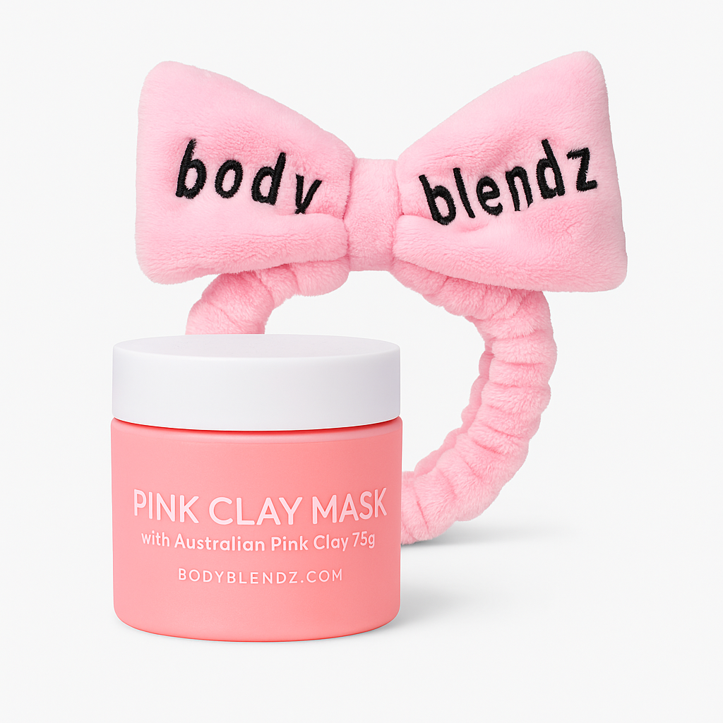 BodyBlendz Pink Clay Kit (roosa savimask + roosa peapael)